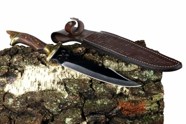 Handgefertigtes Jagdmesser mit Wolfskopf OM06-2 -6