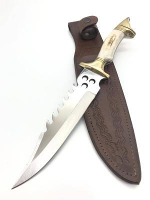 Handgefertigtes Jagdmesser mit Hirschhorn Griff OM08-2
